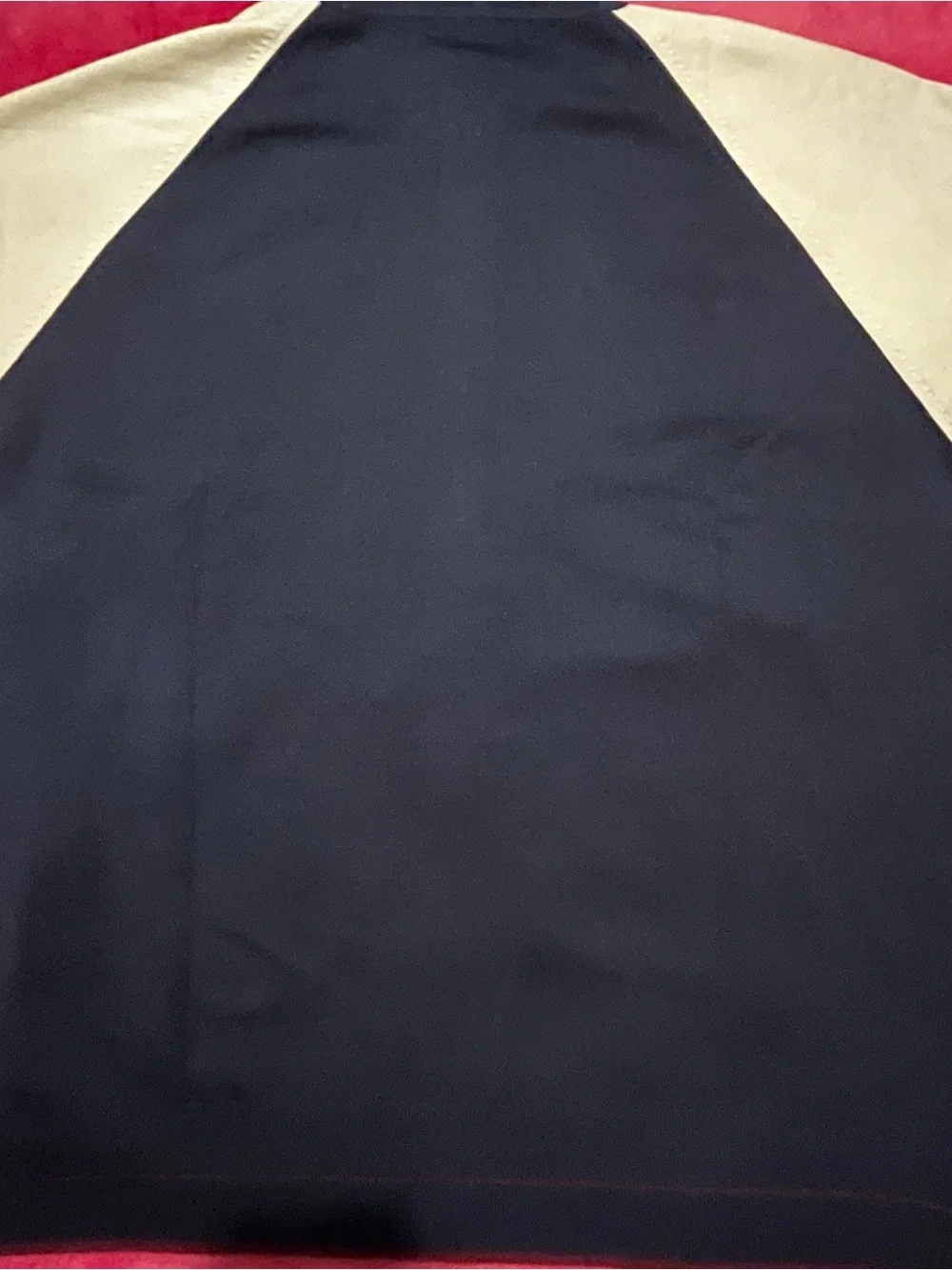 Silk Zip Hoodie, Banana Republic,Navy & Ivory XL NWOT
